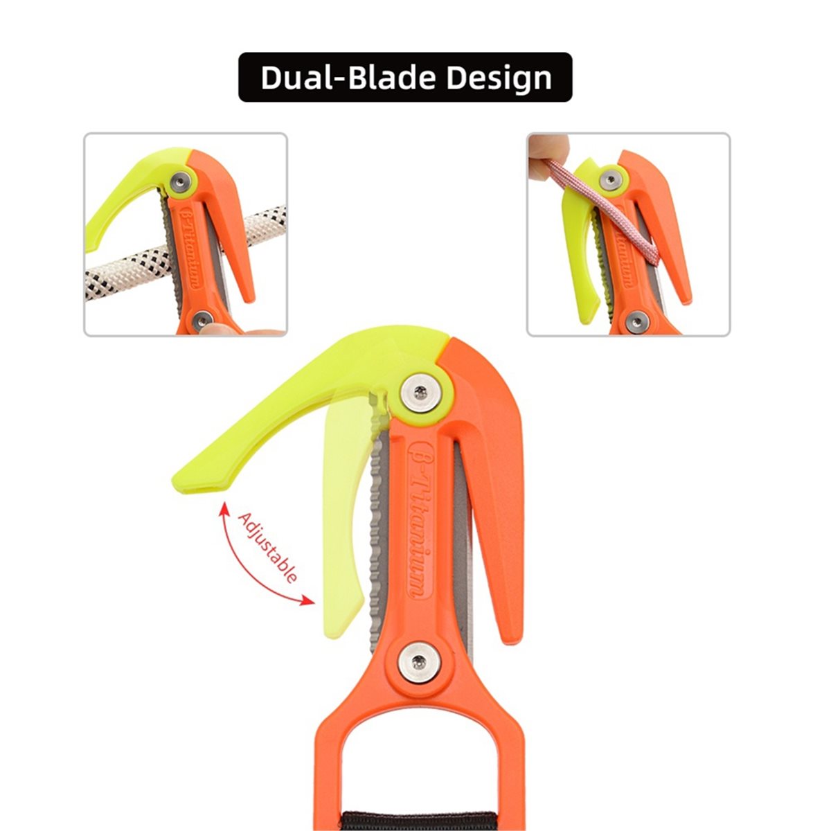 Dive Knife Titanium - Aktualisierung. Tauchmesser aus Titanlegierung, Unterwasser-Seilschneider, Spezialmesser