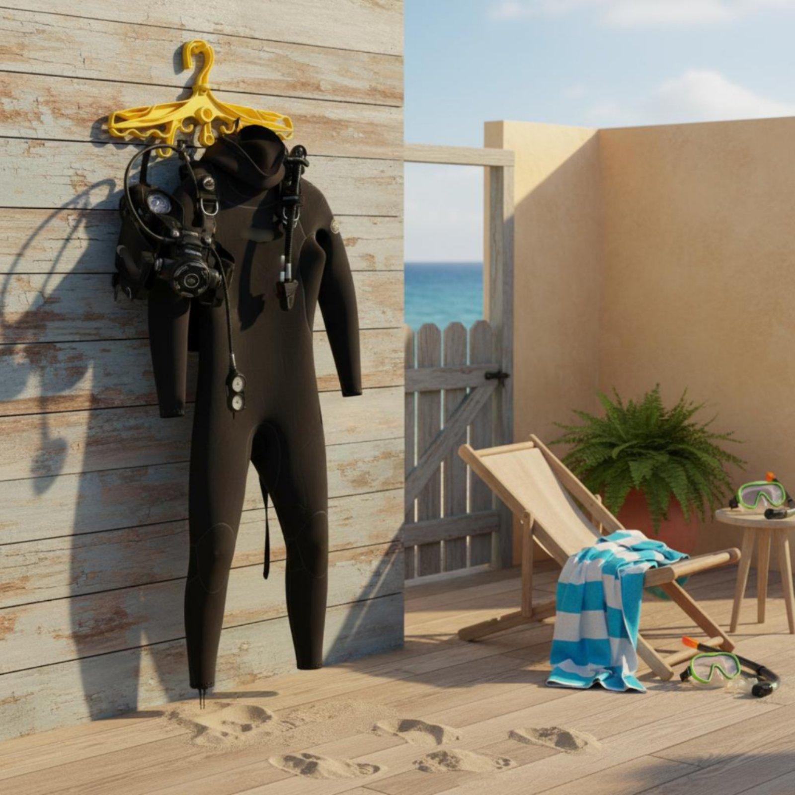 Aquatic Sports And Scuba - Kunststoff-Taucheraufhänger mit acht Haken, Trockenständer für