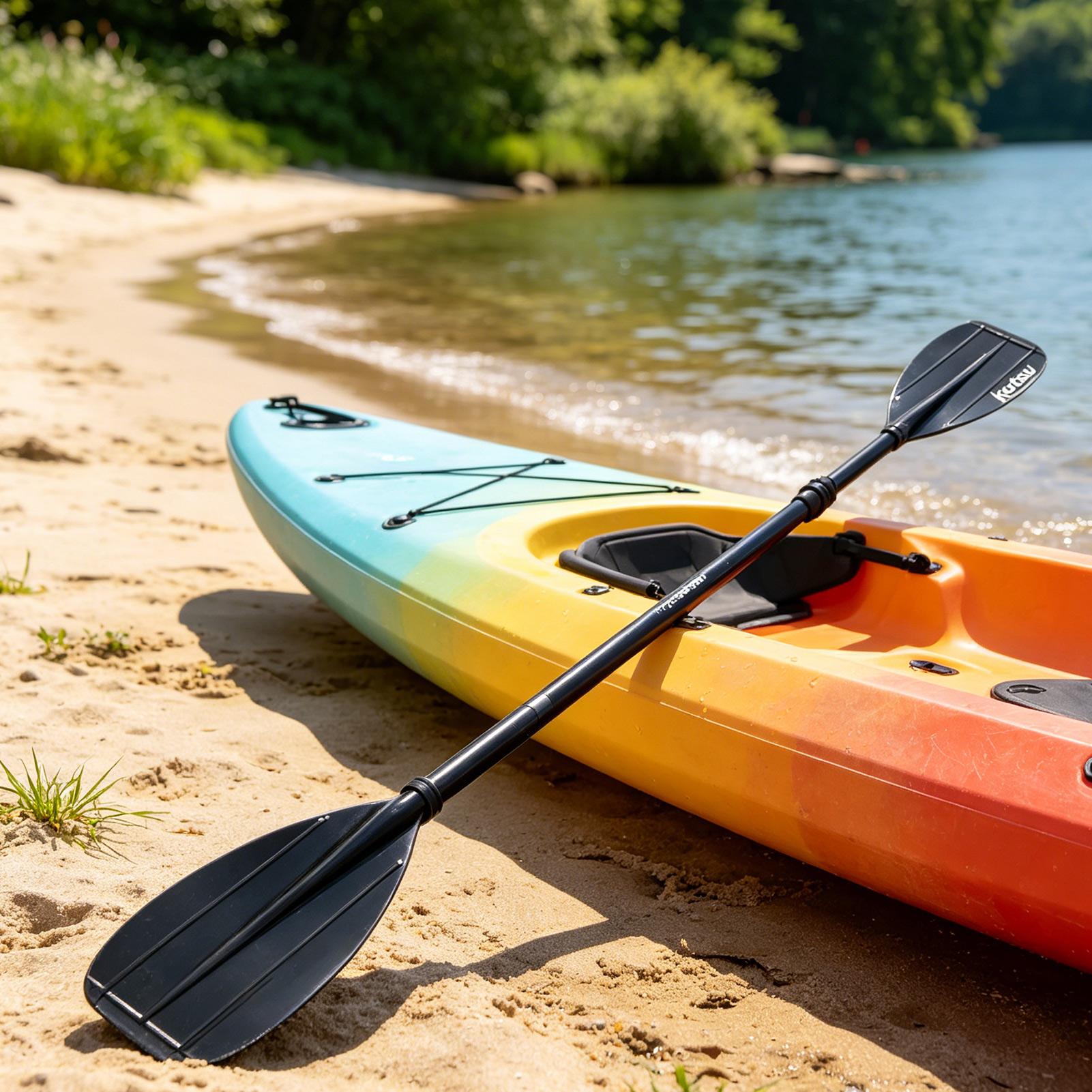 Kayak Paddle Carbon - 2-teiliges Carbonfaser-Kajakpaddel, leichtes Doppelblattpaddel für Angeln,