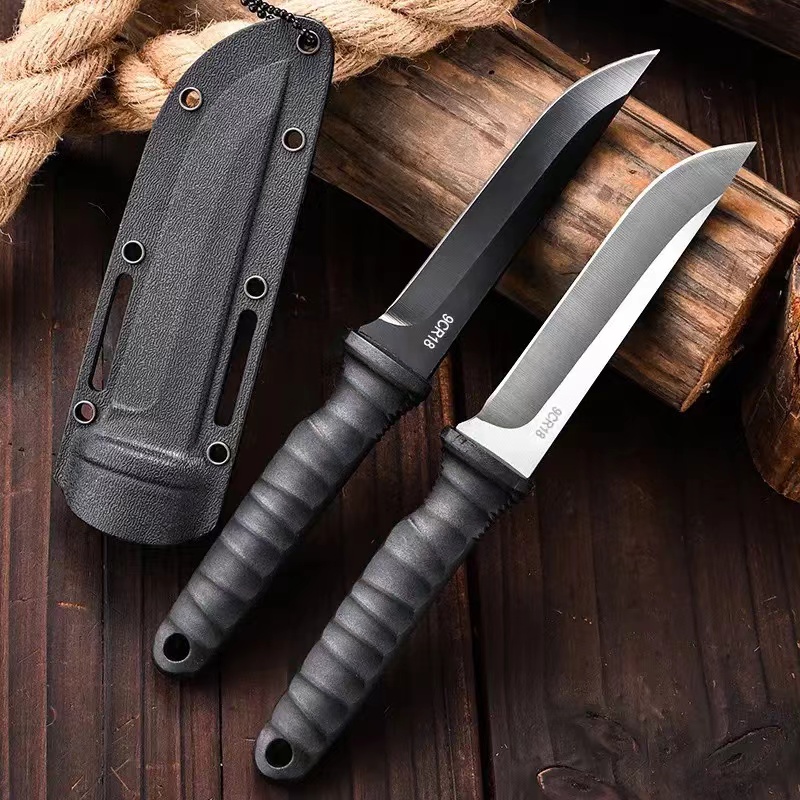 Dive Knife Titanium - Outdoor-Taschenmesser - Tragbares Campingmesser mit Scheide,